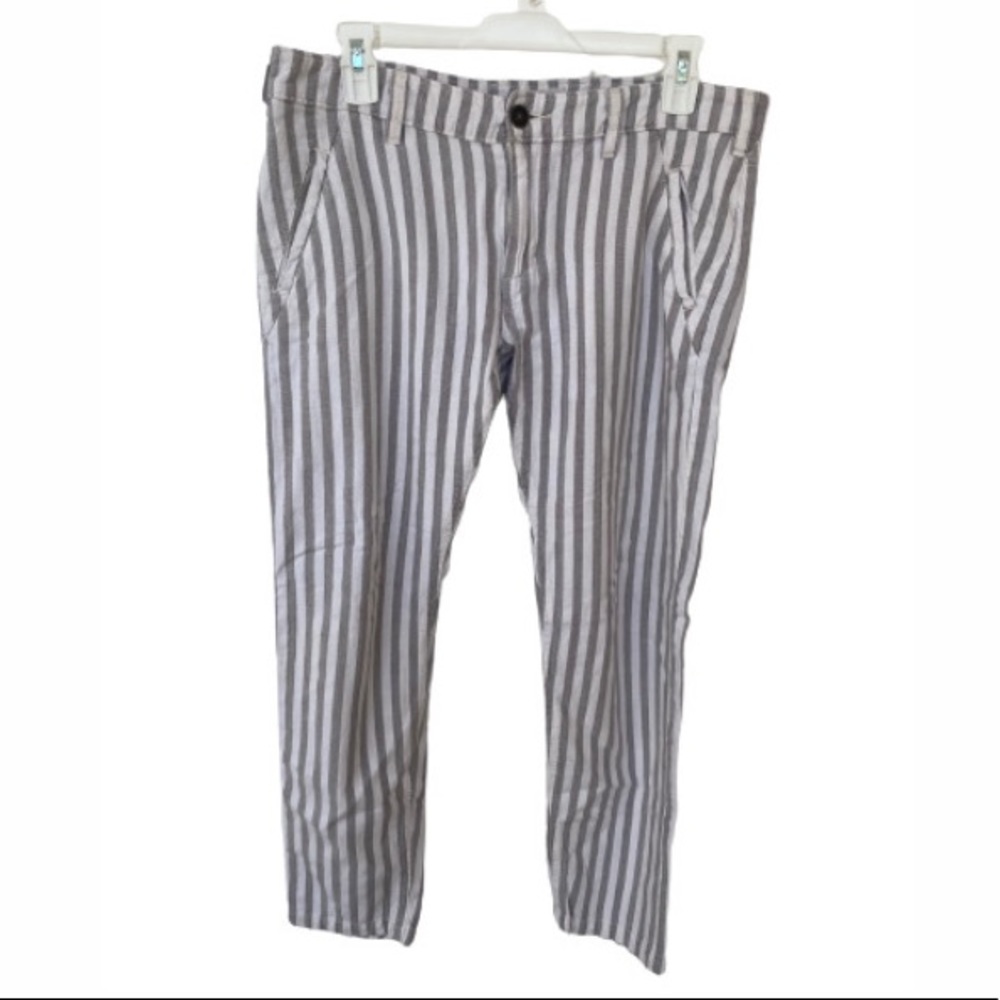 O’Neill Linen Cropped Striped Pants
